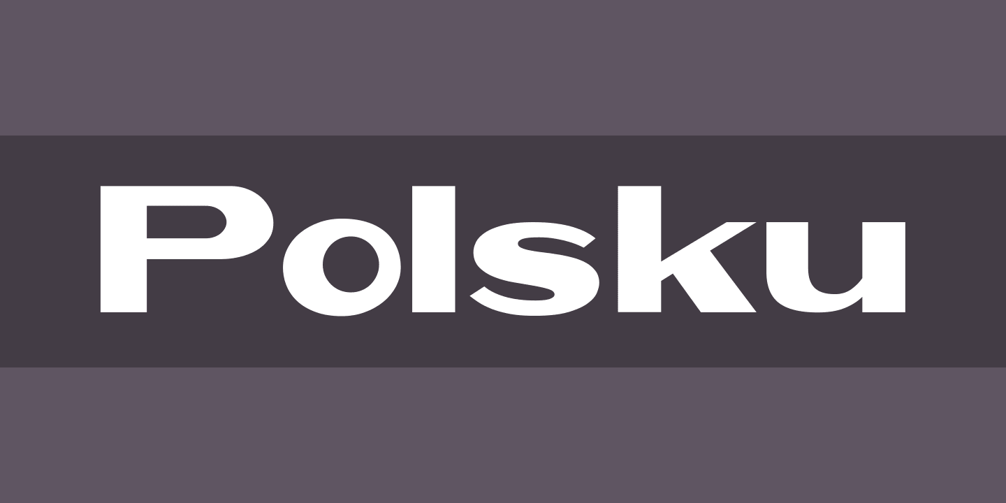 Beispiel einer Polsku-Schriftart